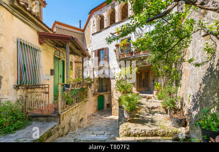 Malerische Anblick in Castellabate. Cilento, Kampanien, Süditalien. Stockfoto