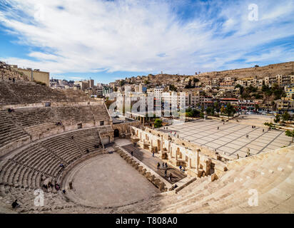 Das römische Theater, Amman, Amman Governorate, Jordanien, Naher Osten Stockfoto