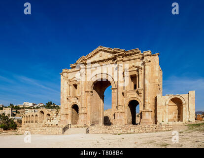 Hadrian's Arch, Jerash, Jerash Governorate, Jordanien, Naher Osten Stockfoto