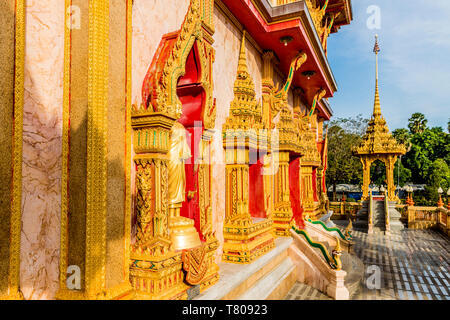 Chedi im Wat Chalong Tempel in Phuket, Thailand, Südostasien, Asien Stockfoto