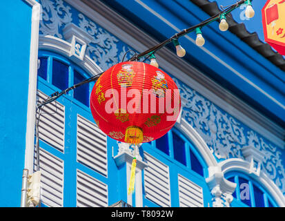 Schöne Sino portugiesische Architektur in Phuket Altstadt, Phuket, Thailand, Südostasien, Asien Stockfoto