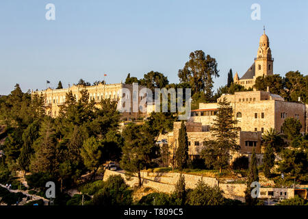Bereich um 1352 Kloster auf dem Berg Zion, Jerusalem, Israel, Naher Osten Stockfoto