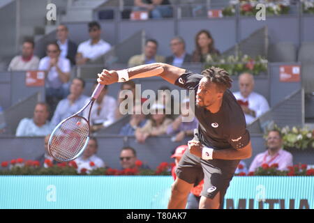 Madrid, Spanien. 09 Mai, 2019. Tennis: 2019 Mutua Madrid Open Tennisturnier - Individuelle, Männer - Roger Federer (SUI) vs Gael Monfils (FRA) Caja Magica, Madrid, Spanien. Credit: EnriquePSans/Alamy leben Nachrichten Stockfoto