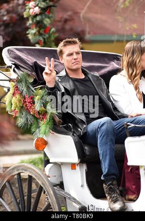 Helen, GA, USA. 9. Mai, 2019. Tilky Jones auf Position für Hallmark Channel Der WEIHNACHTSKARTE Film drehen, Helen, GA Mai 9, 2019. Credit: Derek Sturm/Everett Collection/Alamy leben Nachrichten Stockfoto