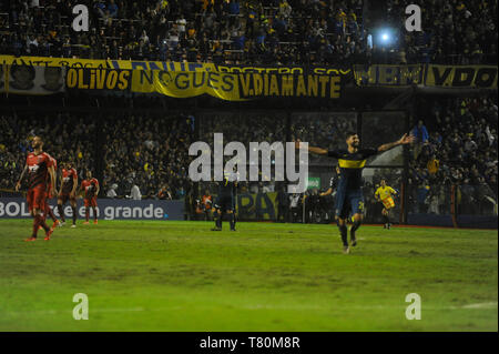 Buenos Aires, Argentinien. 09 Mai, 2019. Finale zwischen Boca Juniors (Argentinien) und Atlético Paranaense, gültig für die sechste und letzte Runde der Gruppenphase an der Copa Libertadores de America 2019 im Estádio Alberto José Armando, bekannt als La Bombonera, Buenos Aires, Argentinien. Credit: Gabriel Sotelo/FotoArena/Alamy leben Nachrichten Stockfoto