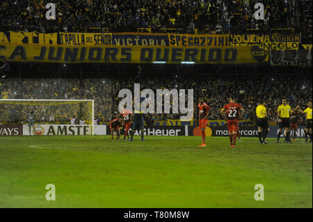 Buenos Aires, Argentinien. 09 Mai, 2019. Finale zwischen Boca Juniors (Argentinien) und Atlético Paranaense, gültig für die sechste und letzte Runde der Gruppenphase an der Copa Libertadores de America 2019 im Estádio Alberto José Armando, bekannt als La Bombonera, Buenos Aires, Argentinien. Credit: Gabriel Sotelo/FotoArena/Alamy leben Nachrichten Stockfoto