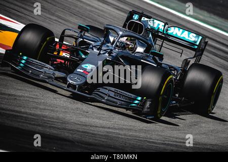 Barcelona, Spanien. 10. Mai, 2019. Barcelona,. 10 Mai, 2019: LEWIS HAMILTON (GBR) von Team Mercedes in seinem W10 Laufwerke während der ersten Training der Spanischen GP am Circuit de Catalunya Credit: Matthias Oesterle/Alamy leben Nachrichten Stockfoto