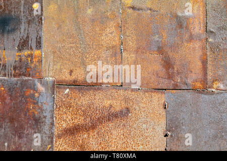 Textur des alten rostigen Blech. Grunge Texture verrostet. Stockfoto