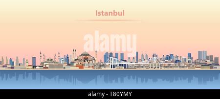 Vector Illustration der Skyline von Istanbul Stock Vektor