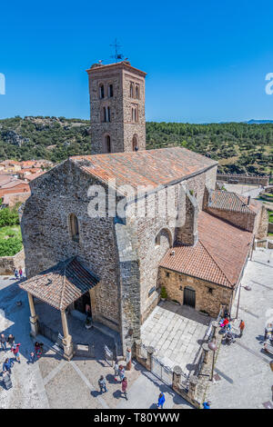 Santa Maria del Castillo Kirche in der mittelalterlichen Stadt Buitrago de Lozoya. Sierra de Guadarrama. Madrid. Spanien. Stockfoto