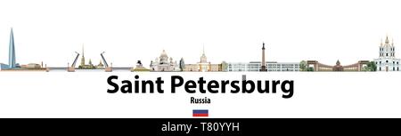 Vector Illustration von Sankt Petersburg skyline Stock Vektor