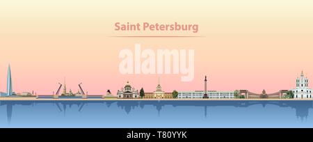 Vector Illustration von Sankt Petersburg skyline Stock Vektor