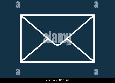 Mail schreiben Line Art Symbol flachbild Vector Illustration Design Stock Vektor