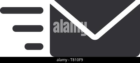 E-Mail senden Nachricht schreiben Symbol flachbild Vector Illustration Design Stock Vektor