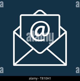 E-Mail schreiben Symbol line Art symbol Flachbild Vector Illustration Design Stock Vektor