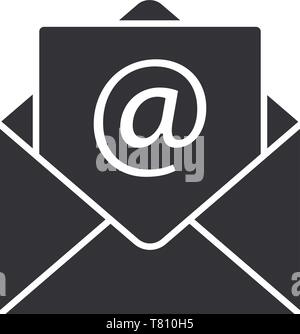 E-Mail schreiben Symbol flachbild Vector Illustration Design Stock Vektor