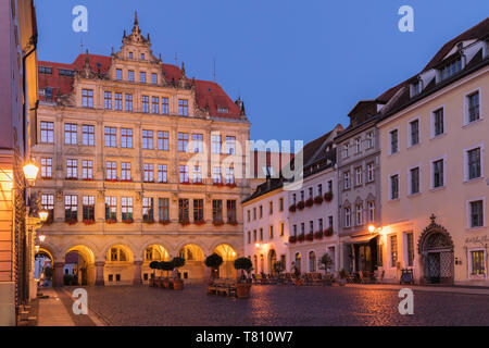 Neues Rathaus am Untermarkt Square, Görlitz, Sachsen, Deutschland, Europa Stockfoto
