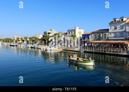 Frankreich, Gard, Regionale Naturpark der Camargue, Aigues Mortes, Salins du Midi Stockfoto