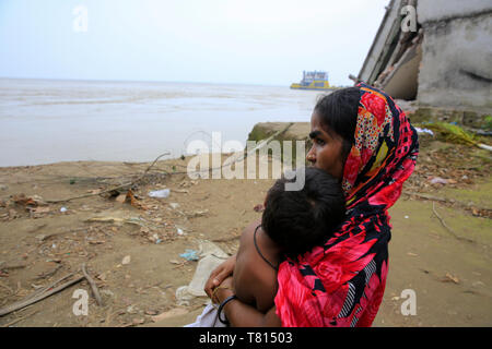 Opfer von Padma Fluss erosion. Shariatpur, Bangladesch Stockfoto