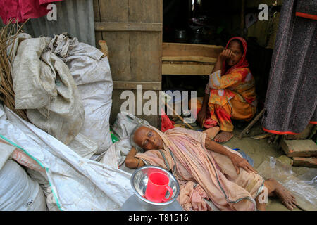 Opfer von Padma Fluss erosion. Shariatpur, Bangladesch Stockfoto