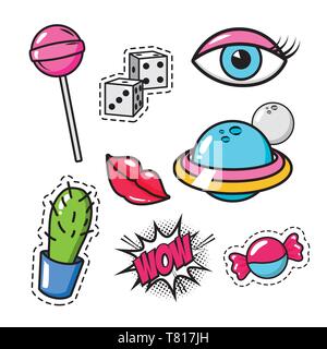 Pop Art Elemente Stock Vektor
