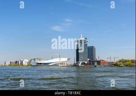 Blick auf Adam Lookout und das Auge, der Film Museum in Amsterdam Stockfoto