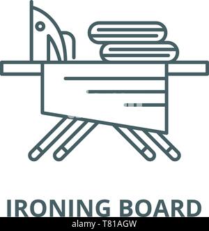 Bügelbrett vektor Symbol Leitung, lineare Konzept erläutern, Zeichen, Symbol Stock Vektor