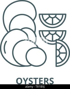 Austern vektor Symbol Leitung, lineare Konzept erläutern, Zeichen, Symbol Stock Vektor