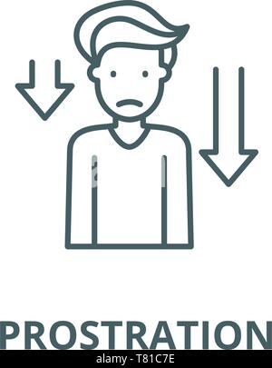 Niederwerfung vektor Symbol Leitung, lineare Konzept erläutern, Zeichen, Symbol Stock Vektor