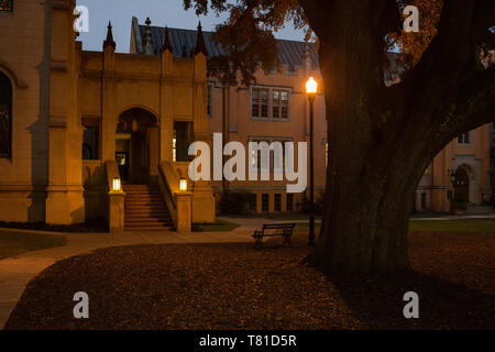 Die Trinity Episcopal Cathedral ist einer neugotischen Kirche, Friedhof und auf dem Friedhof von Gervais in der Innenstadt von Columbia, South Carolina. Stockfoto