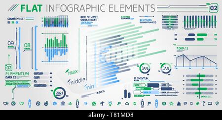 Corporate Infografik Elemente Sammlung Stock Vektor