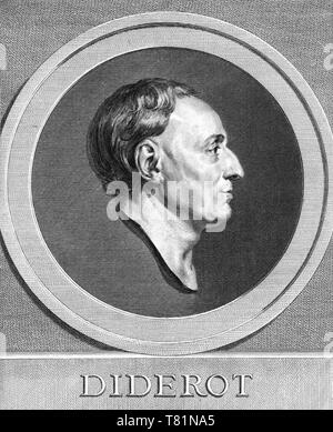 Denis Diderot, französischer Romanist Stockfoto