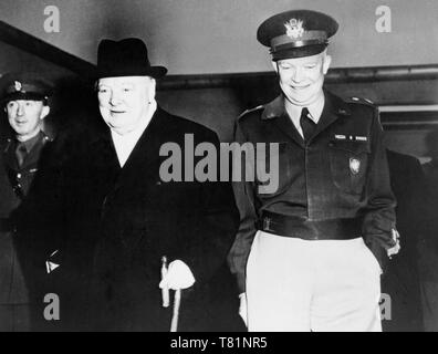 Winston Churchill und Dwight Eisenhower Stockfoto