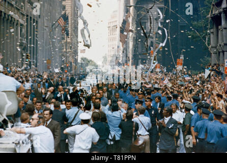 NYC, Ticker Tape Parade für Apollo 11 Crew, 1969 Stockfoto