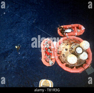Wiederherstellung der Apollo 11, 1969 Stockfoto