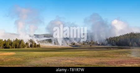 Upper Geyser Basin, Yellowstone Stockfoto