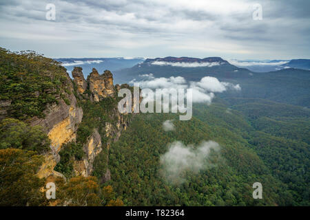 Drei Schwestern von Echo Point in den Blue Mountains National Park, New South Wales, Australien Stockfoto