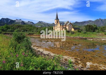 Kathedrale der Lofoten in Vagan Gemeinde, Norwegen. Stockfoto