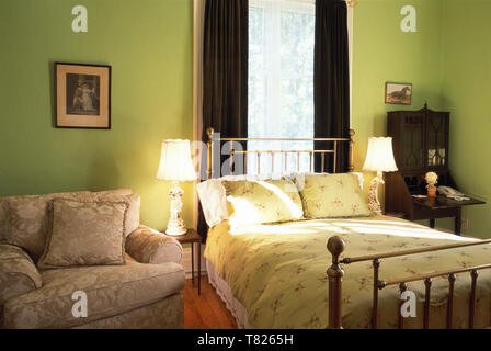 Landmark Inn, Bed and Breakfast, Schlafzimmer Innenraum, Cooperstown, NY, USA Stockfoto