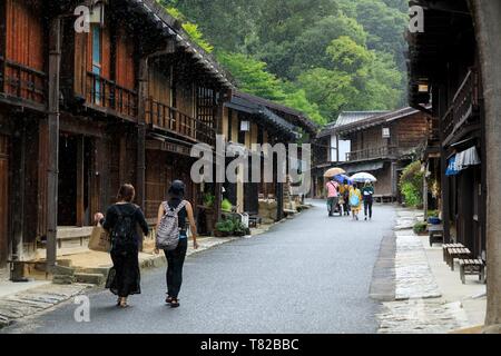 Japan, Insel Honshu, Chubu Region, Präfektur Nagano, Kiso Tal, Nagiso, Tsumago, Terashita Straße Stockfoto