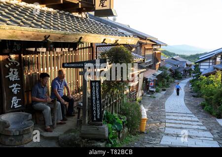 Japan, Insel Honshu, Chubu Region, Präfektur Gifu, Nakatsugawa, Magome, Magome Chaya Hostel Stockfoto