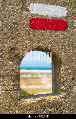 Portugal, Algarve, Süd-west Alentejano und Costa Vicentina, die Wanderung Rota Vicentina zwischen Vila do Bispo und Carrapateira auf dem GR11 und die E 9 Wanderwege (historischen) Stockfoto