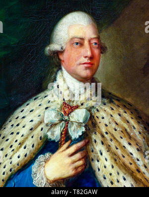 Georg III. von Großbritannien, Portrait von Thomas Gainsborough (Detail), 1785 Stockfoto