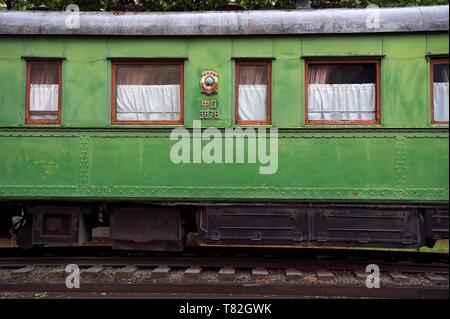 Georgien, Shida Kartli, Gori, Heimatstadt von Joseph Stalin, Stalin Museum, persönlichen Waggon grün Pullman Stalins, die Rüstung und vergoldet wiegt 83 Tonnen Stockfoto