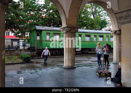 Georgien, Shida Kartli, Gori, Heimatstadt von Joseph Stalin, Stalin Museum, persönlichen Waggon grün Pullman Stalins, die Rüstung und vergoldet wiegt 83 Tonnen Stockfoto