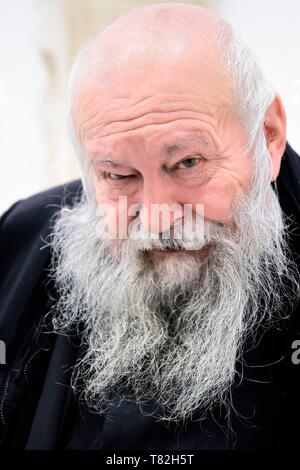 Frankreich, Paris, Galerie RX, Hermann Nitsch, Hermann Nitsch, zeitgenössische österreichische Künstler, Gründer des Wiener Aktionismus Bewegung (Wiener Aktionismus) Stockfoto