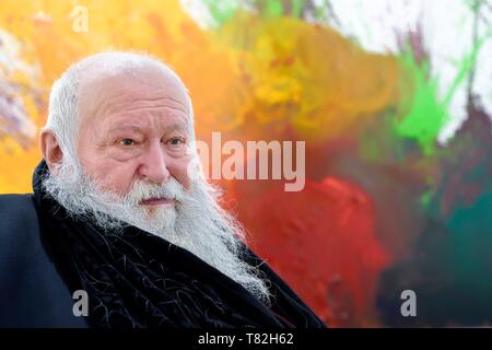 Frankreich, Paris, Galerie RX, Hermann Nitsch, Hermann Nitsch, zeitgenössische österreichische Künstler, Gründer des Wiener Aktionismus Bewegung (Wiener Aktionismus) Stockfoto