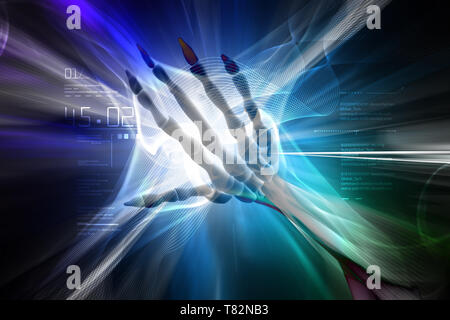 Skelton von Hand Stockfoto