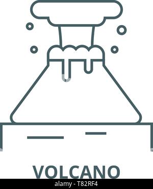 Vulkan vektor Symbol Leitung, lineare Konzept erläutern, Zeichen, Symbol Stock Vektor