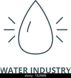 Wasserwirtschaft vektor Symbol Leitung, lineare Konzept erläutern, Zeichen, Symbol Stock Vektor